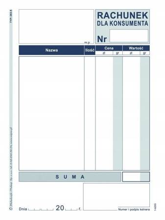 Rachunek dla konsumenta Michalczyk i P 263-5 A6 80