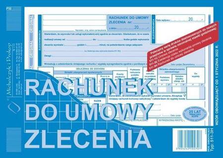 Rachunek do umowy zlecenia A5(o+k) 511-3h M&P