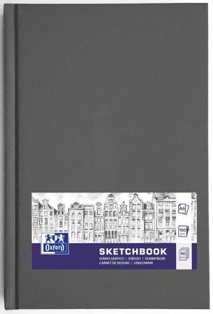 SZKICOWNIK OXFORD SKETCHBOOK SZYTY A6/96K SZARYW