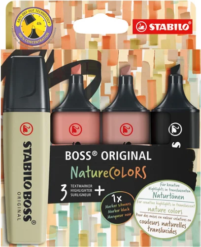 TEXTMARKER STABILO BOSS NATURECOLORS a'4 WALLET