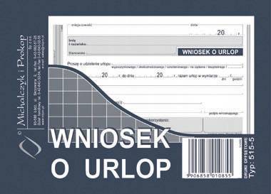 Wniosek o urlop Michalczyk i Prokop 515-5 A6 40