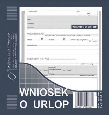 Wniosek o urlop Michalczyk iProkop 513-4 2/3 A5 40