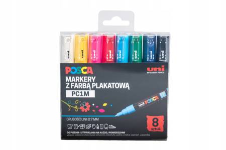 Zestaw markerów UNI Posca PC1M 8 szt