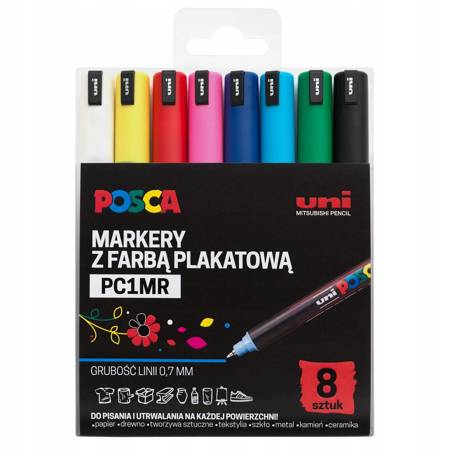 Zestaw markerów UNI Posca PC1MR 8 szt